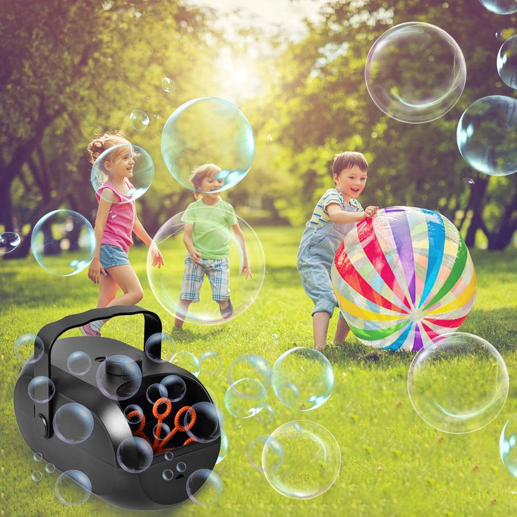 Bubble Machine with 2 Speeds and 6 Bubble Wands T769