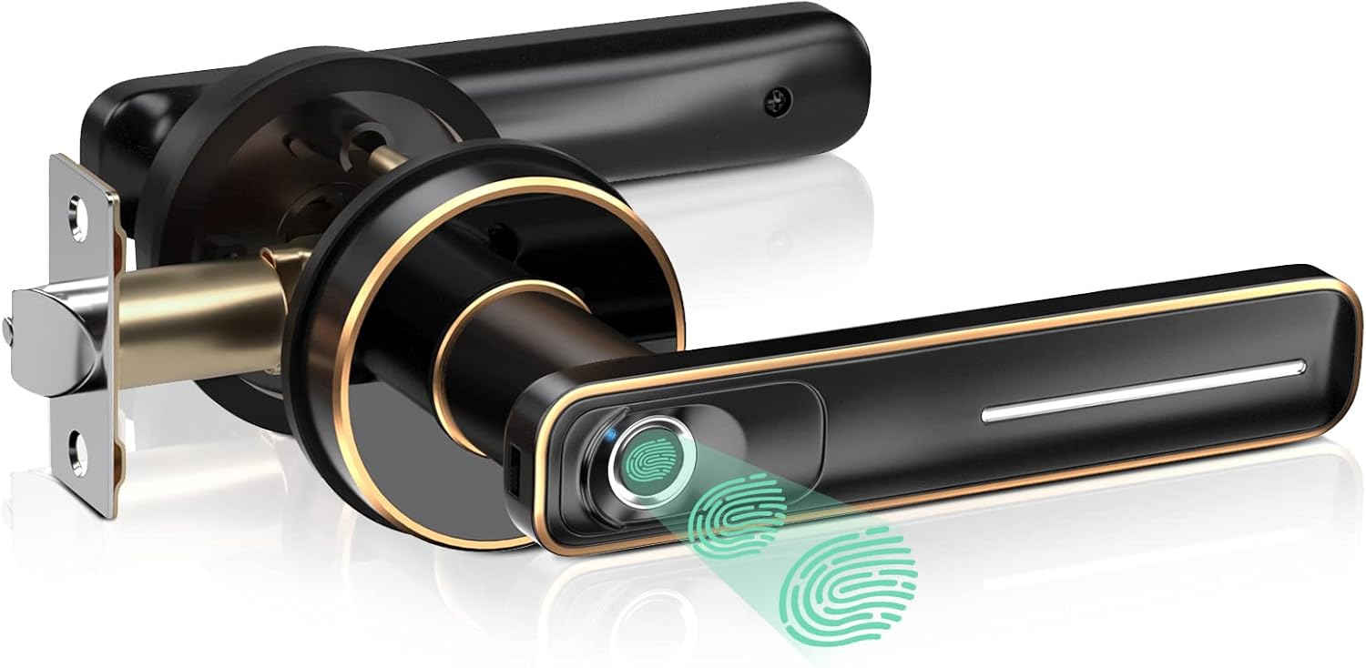 Fingerprint Door Lock, Biometric Door Knob, Pack of 2 B4564