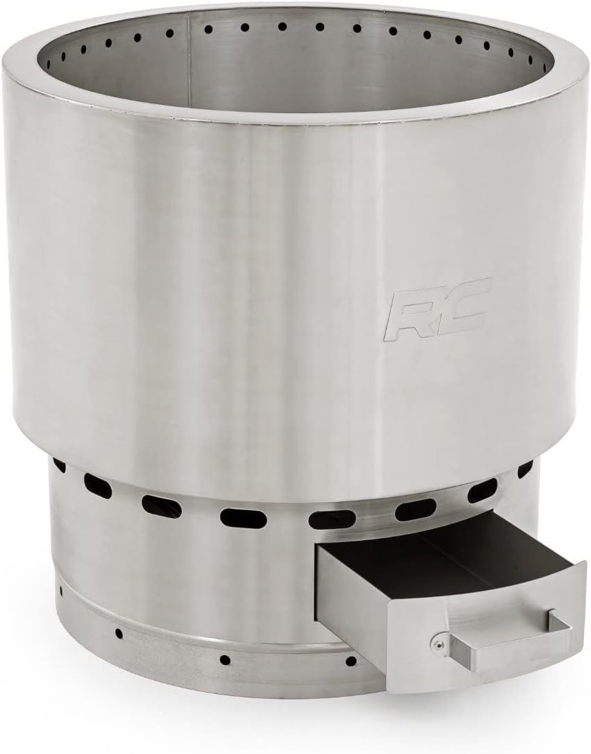 Stainless Steel Smokeless Fire Pit with Carry Bag K8108