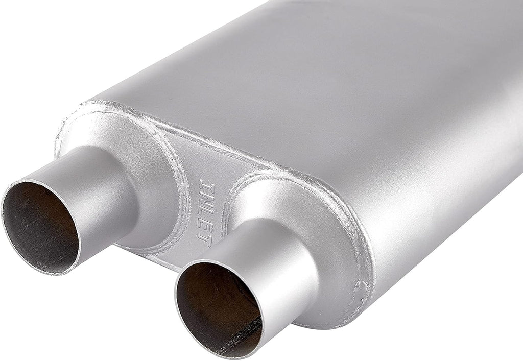 2.25 inch Inlet Outlet Performance Automotive Muffler Exhaust Pack of 2 D246921
