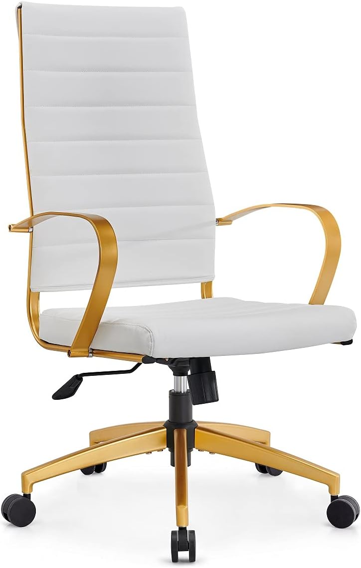 Gold Black Ergonomic High Back Swivel Office Chair G89865