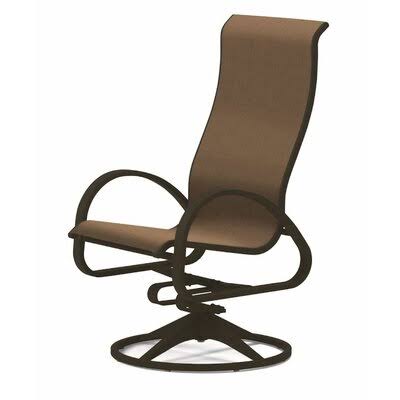 Textured Snow Swivel Patio Dining Armchair L62371