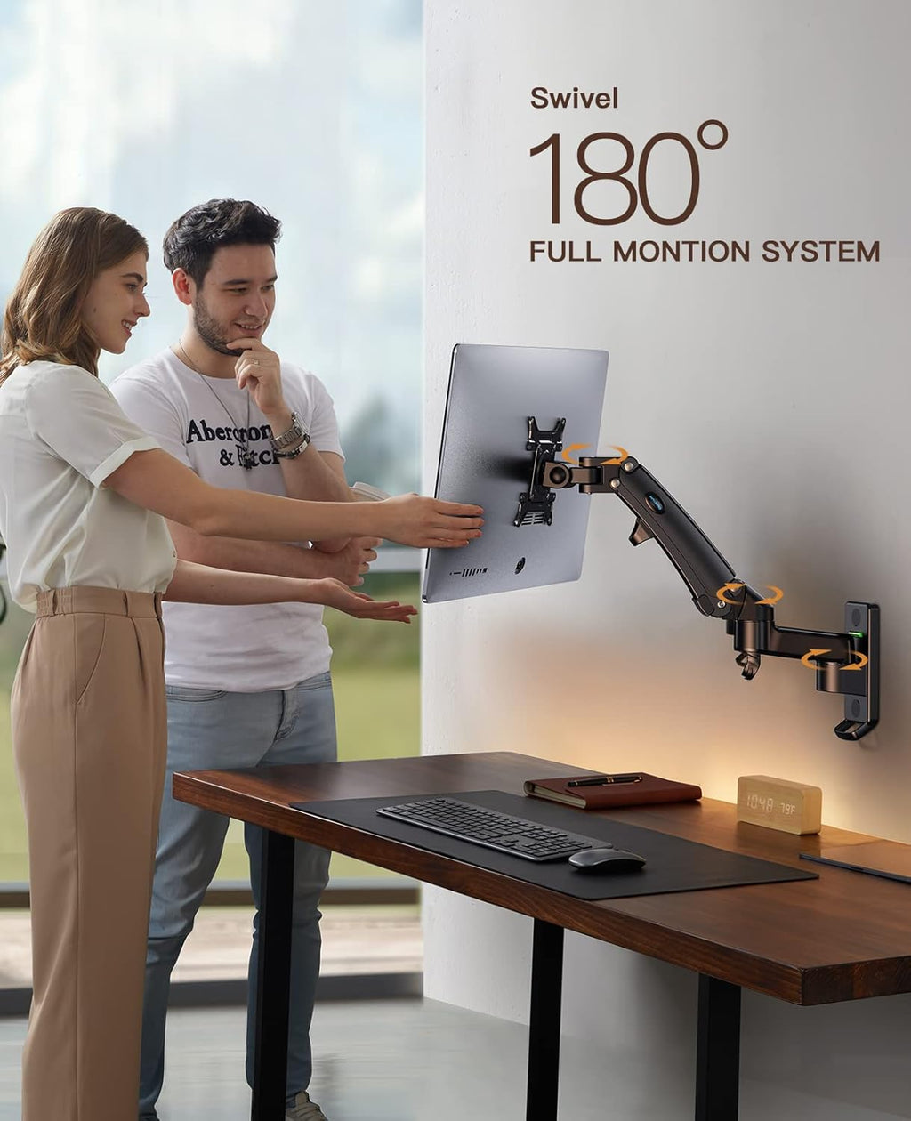 Full Motion Wall Mount for 22”-35” Screens, VESA 75/100/200mm, Pack of 2 N4689