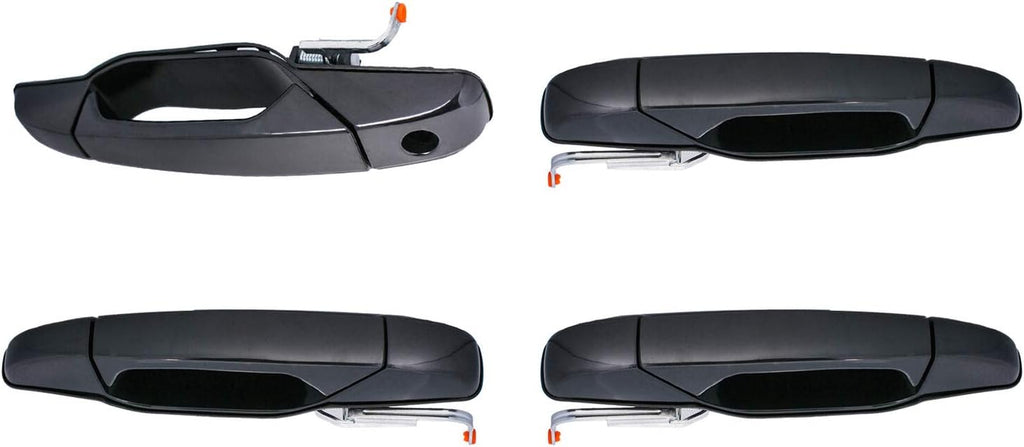4pcs Black Exterior Door Handles F6566