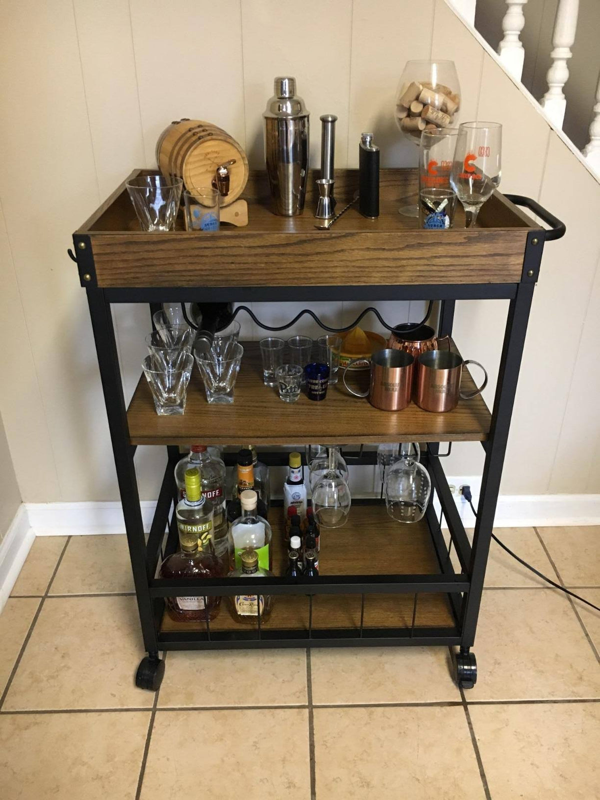Black Kitchen Cart T333