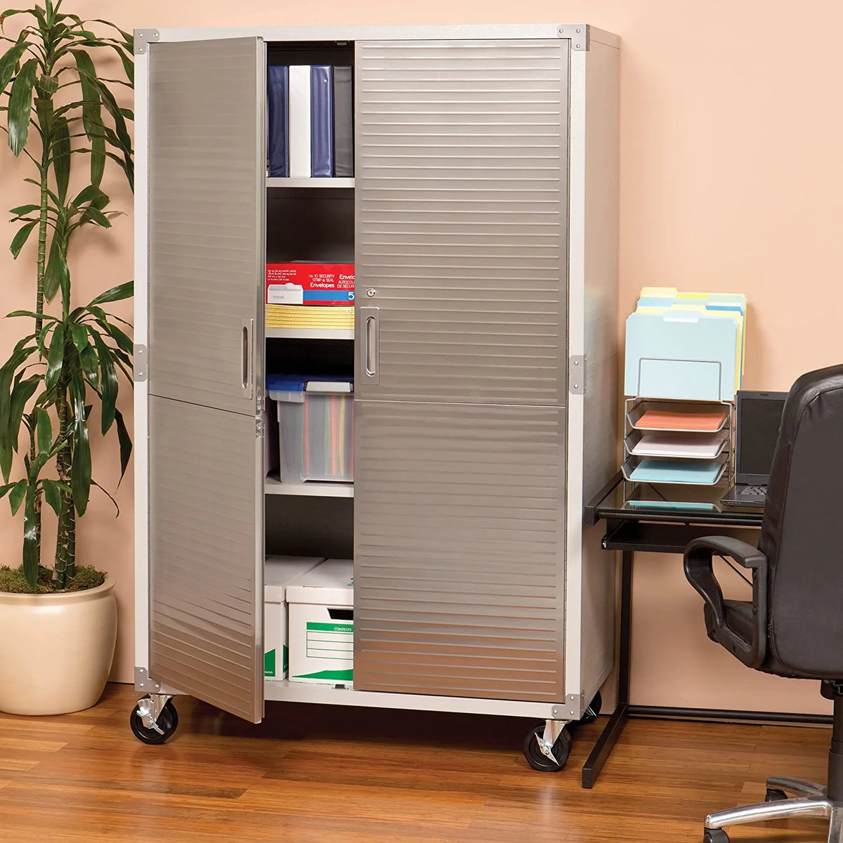 48" W x 24" D x 72" H Granite Steel Storage Cabinet N79897