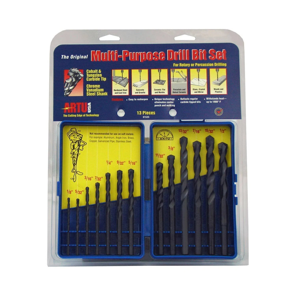 13-Pc. Multi-Purpose Drill Bit Set V868420