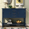 Navy Modern Console Table with 3 Drawers and 2 Cabinets L366329