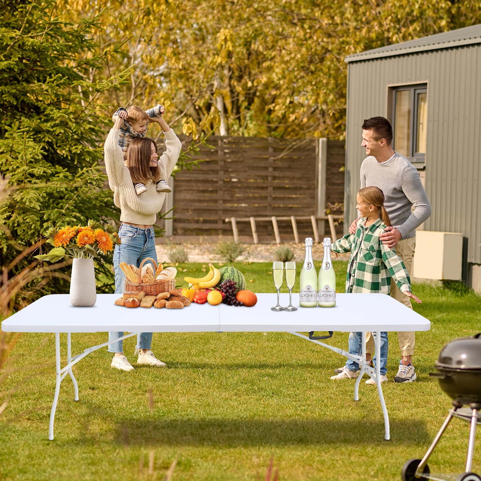 8ft Multi-purpose Outdoor Folding Picnic Table J611