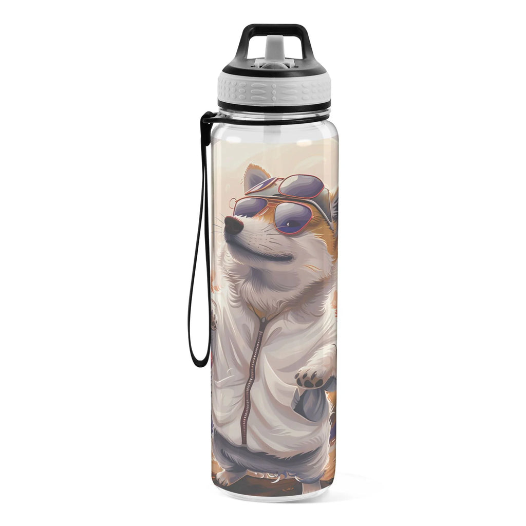 32oz Clear Tritan Sports Water Bottle with Straw U6931