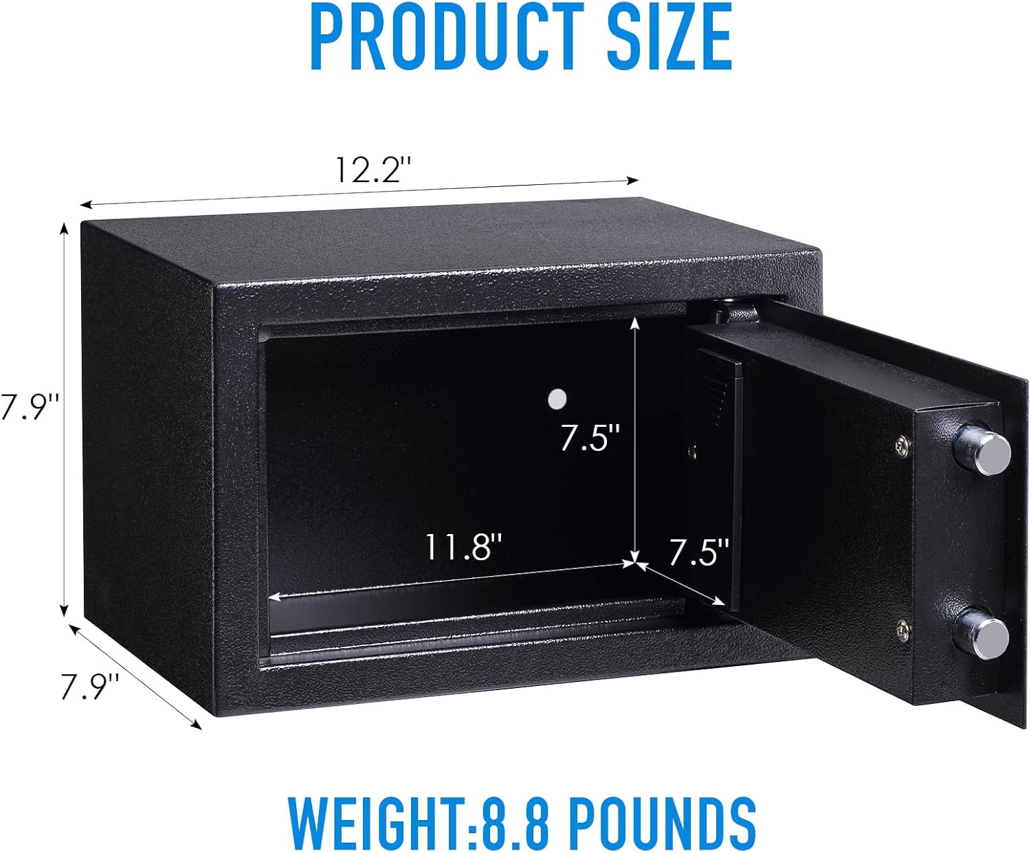 Fingerprint Safe Box 3.83 Cubic Feet with Separate Lock Box and Bottom Compartment I2083