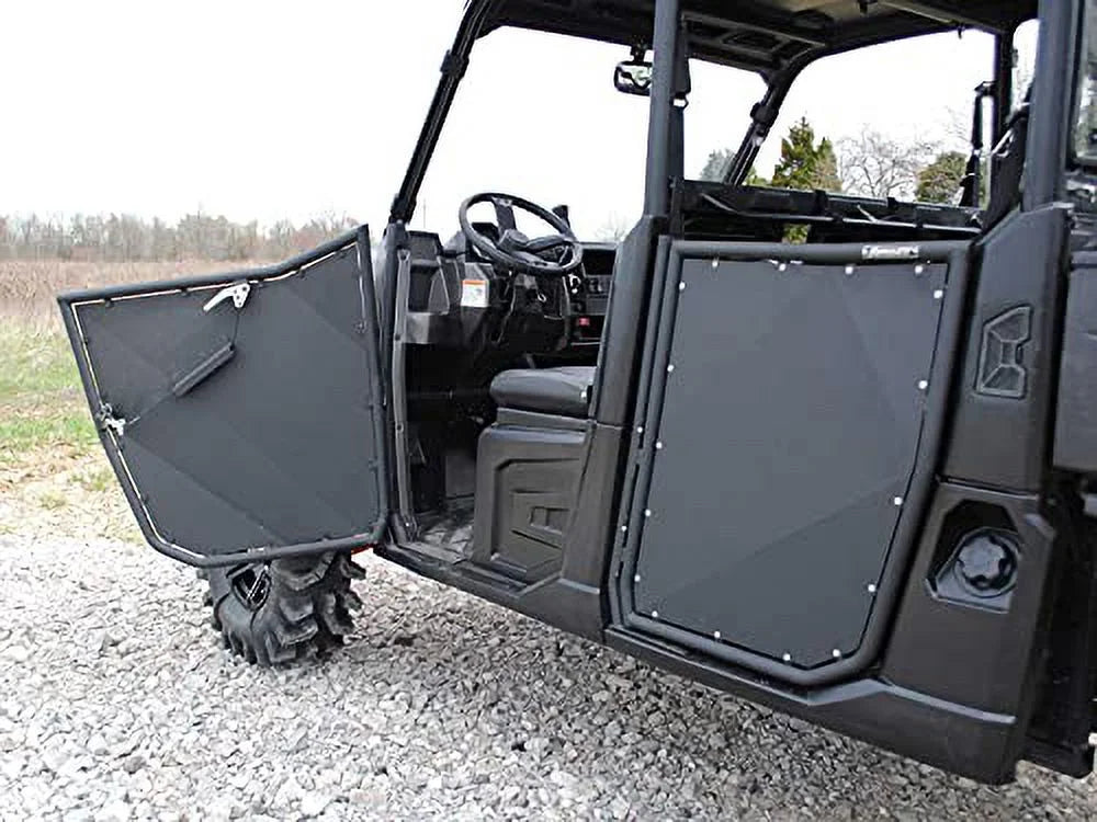 Aluminum Half Doors for Polaris Ranger XP 900 Crew, Powder Coated Black W781
