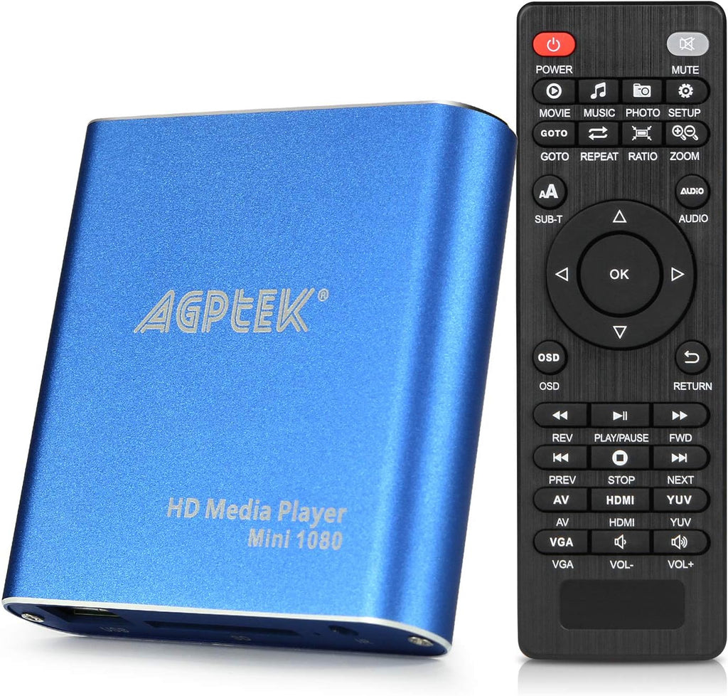 Black Mini 1080p Full-HD Digital Media Player Pack of 2 V50335