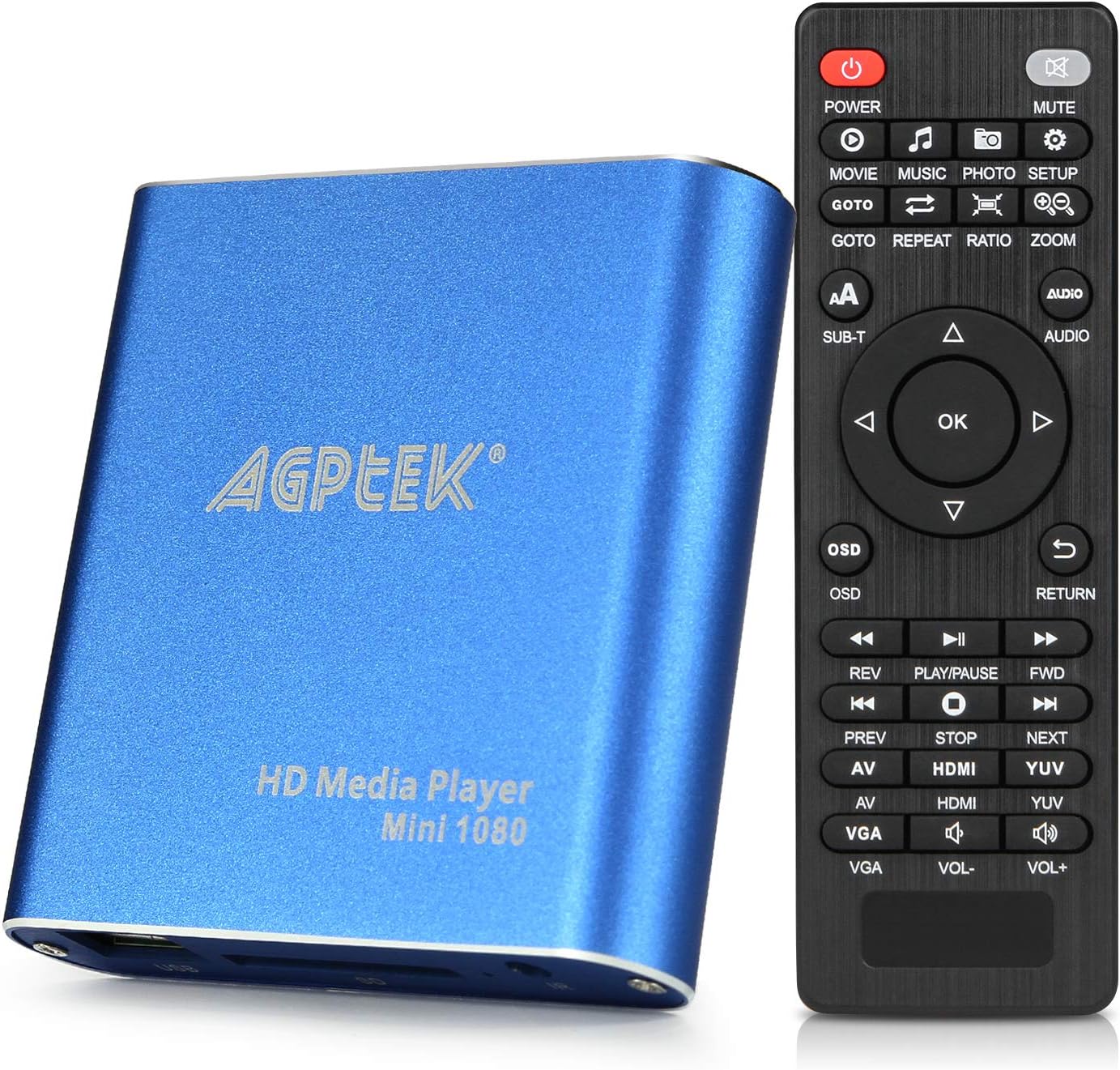 Black Mini 1080p Full-HD Digital Media Player Pack of 2 V50335