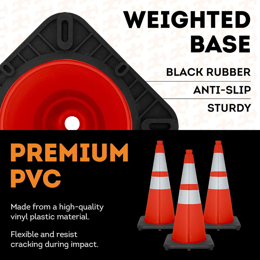28 Inch Orange PVC Plastic Traffic Cones N659