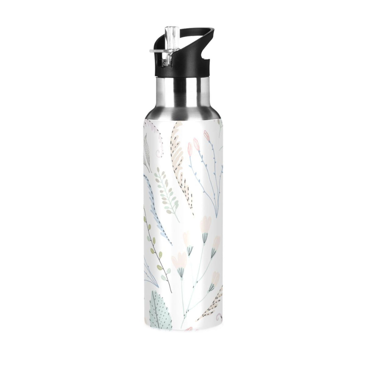 Vintage Stainless Steel Insulated Water Bottle with Straw Lid Z183141