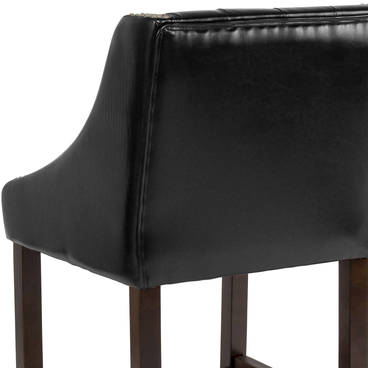 Black Leather Counter Height Stool N370