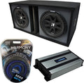 Ported Dual 10 Sub Box Enclosure & Amp R185