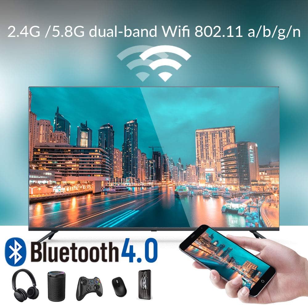 2GB 16GB 4K Android TV Box with Mini Backlit Keyboard, Pack of 2 N94350
