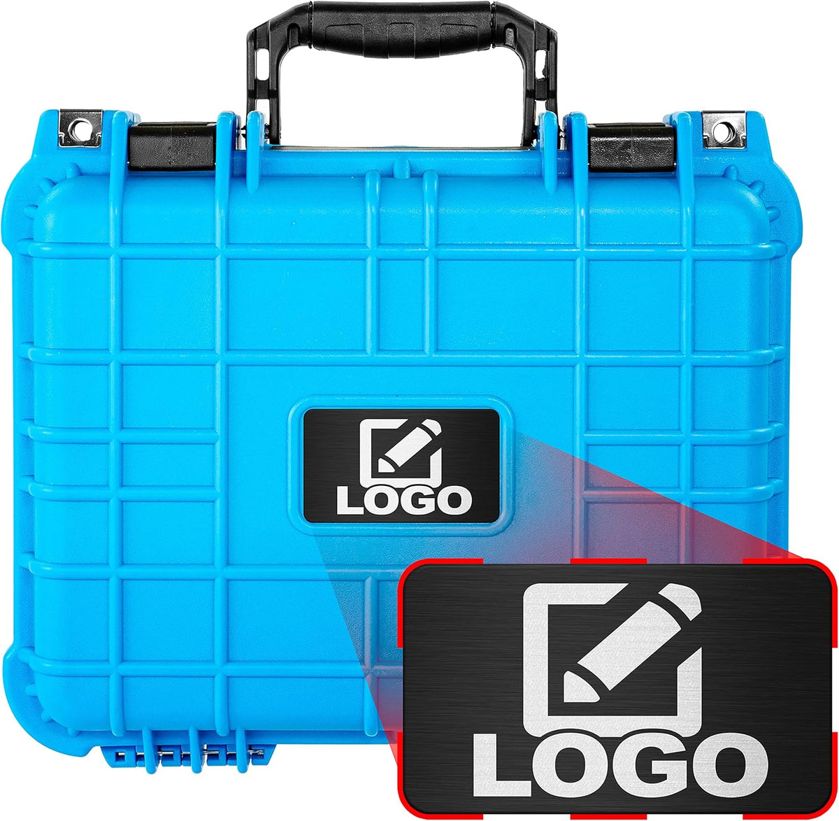 Waterproof Shockproof Hard Case with Foam 13.37 Inch 11.62 Inch 6 Inch (Black) E1287