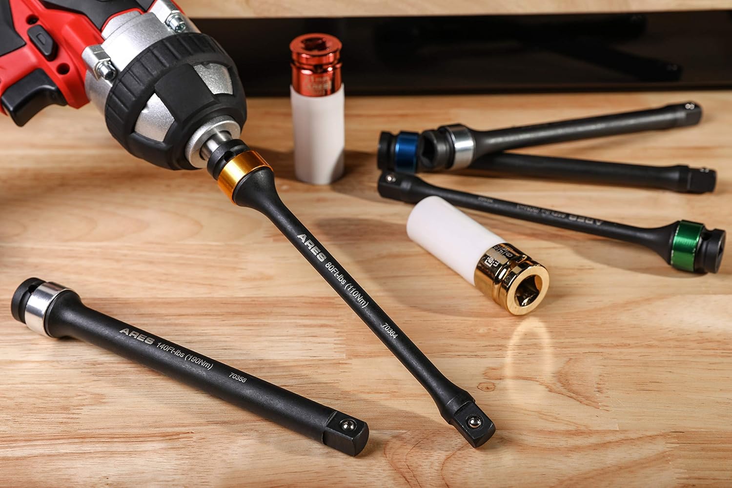 Chrome Moly 1/2-Inch Drive 8-Inch Long Impact Grade Extension Bar Set, Pack of 2 S36446
