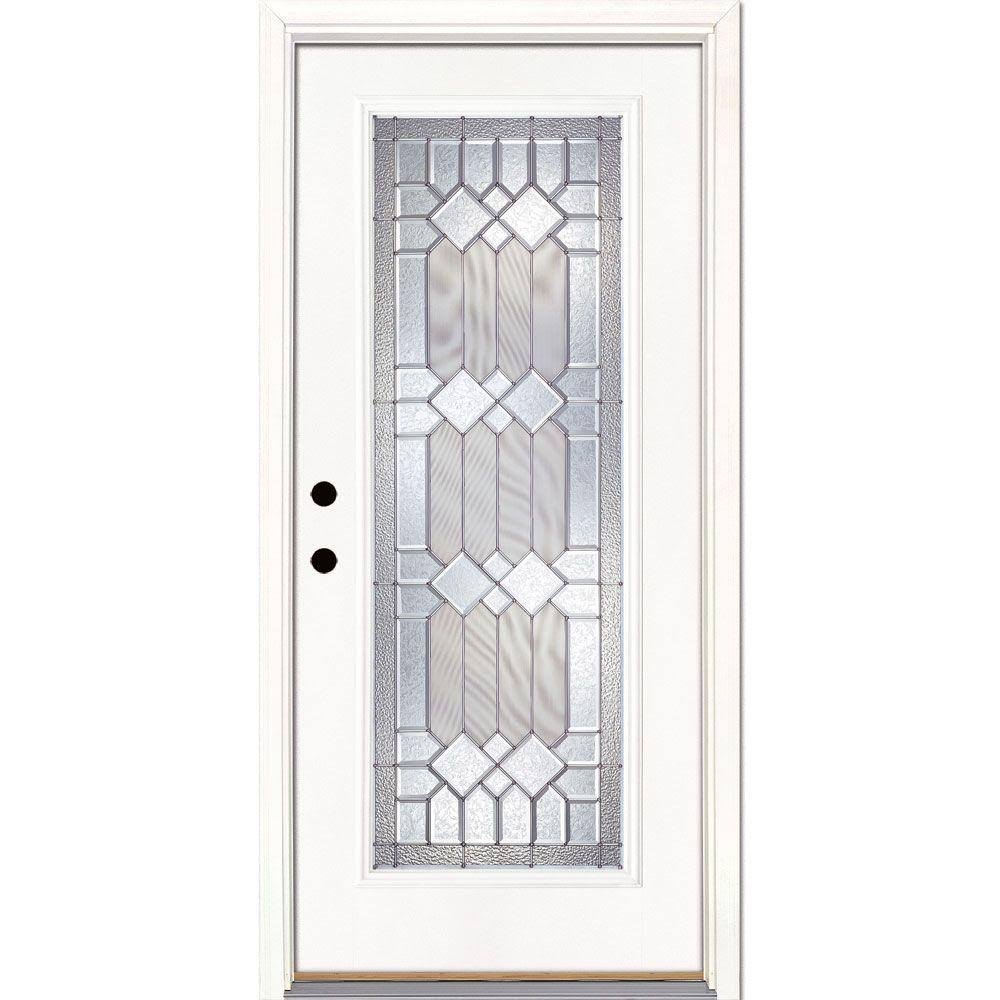 33.5 in. x 81.625 in. Unfinished Smooth Fiberglass Prehung Door A58098