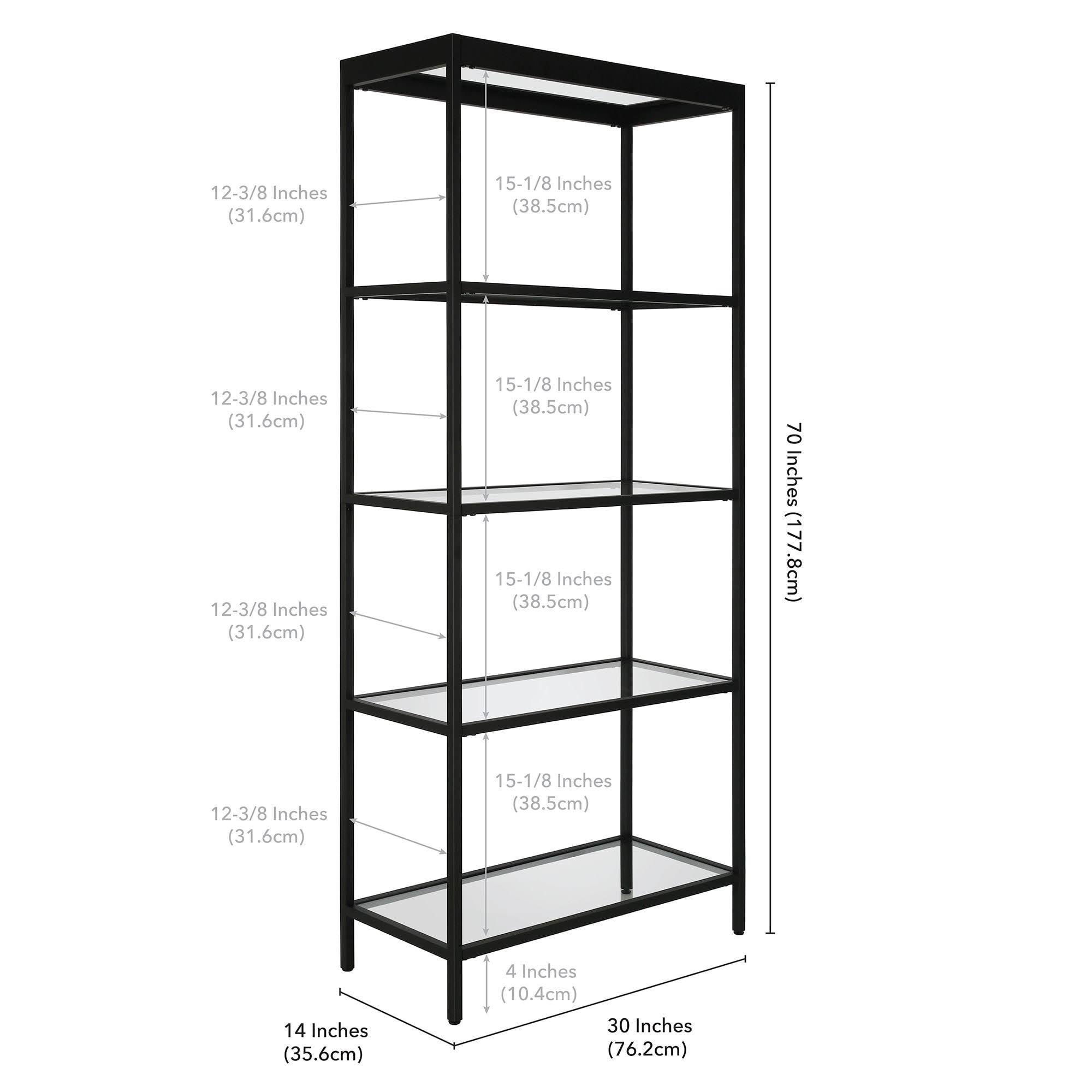 Brass Finish Bookcase Z1657
