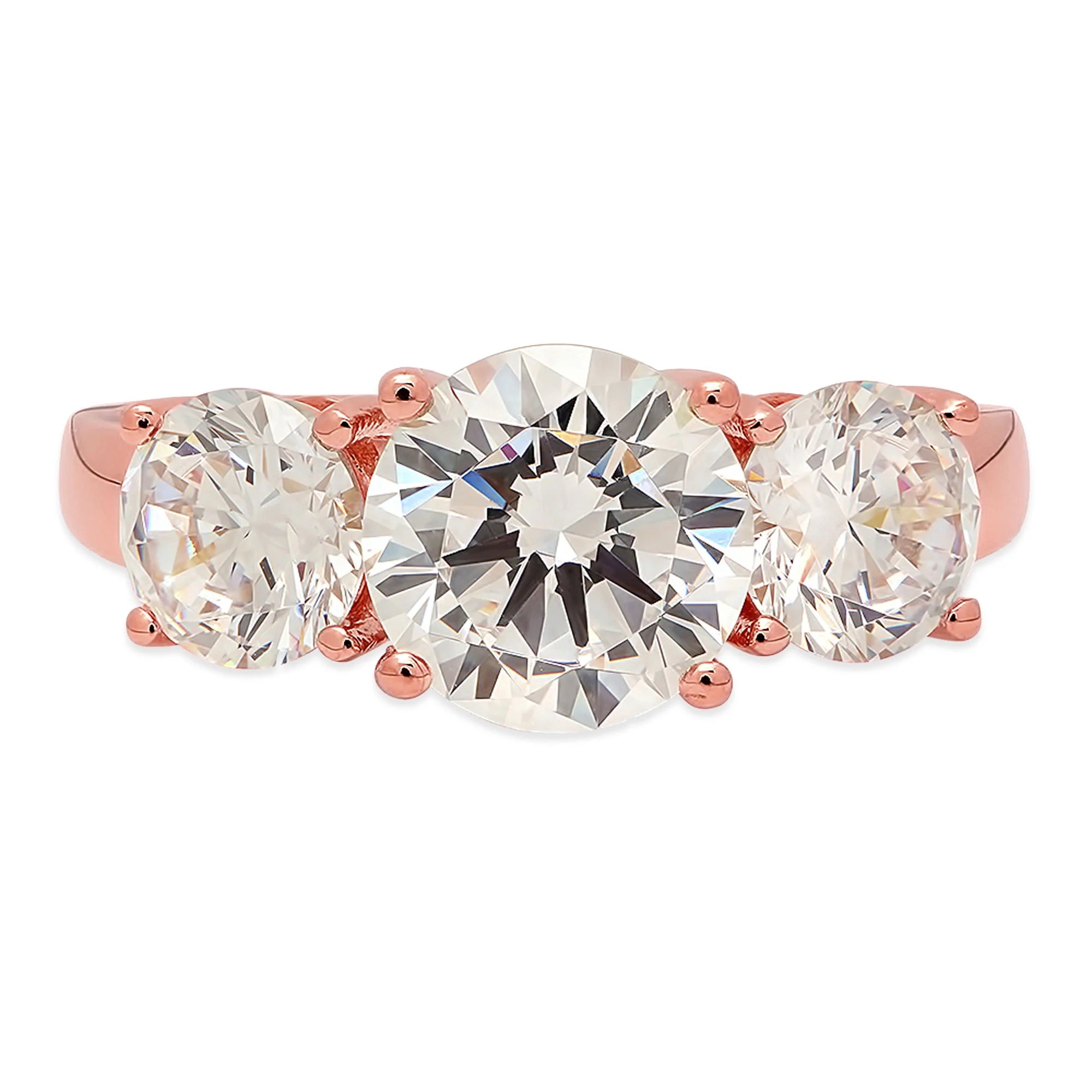 18K Rose Gold Three-Stone Diamond Engagement Ring L784677