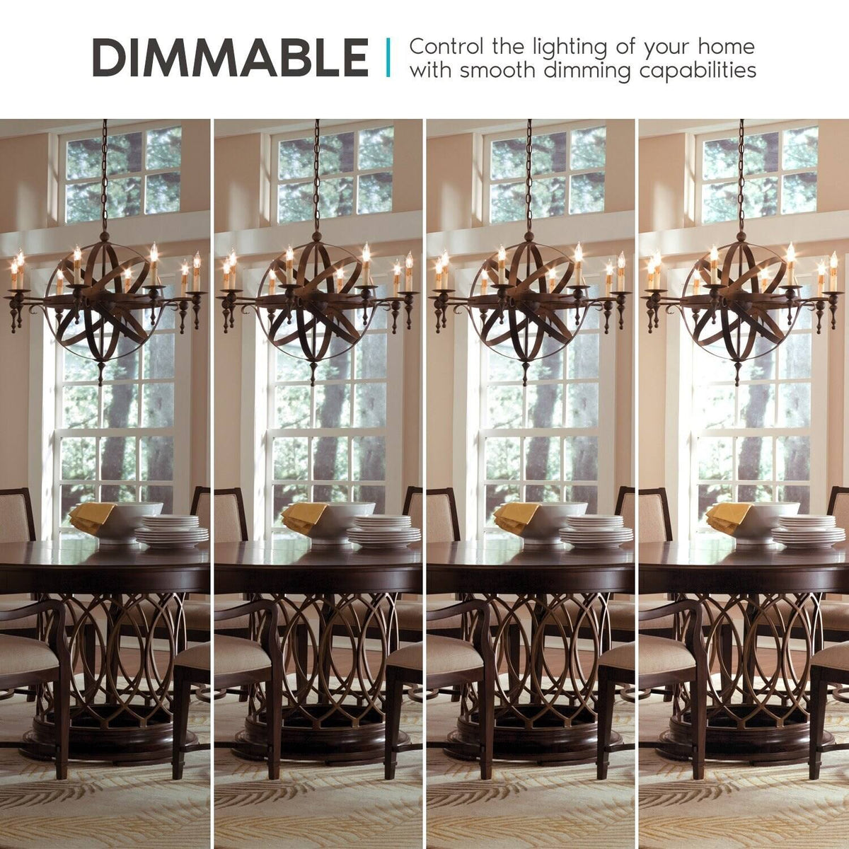 16 Pack Dimmable 5W LED Candelabra Bulbs E12 Base M359392