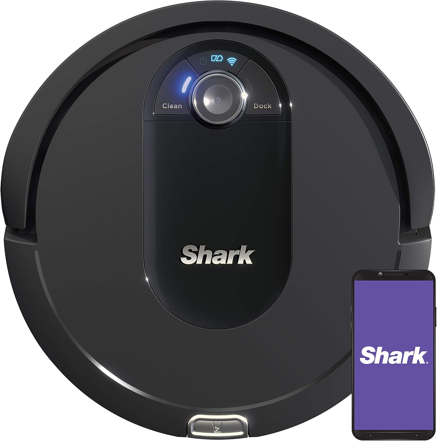 Black Robot Vacuum with Self Cleaning Brushroll B887