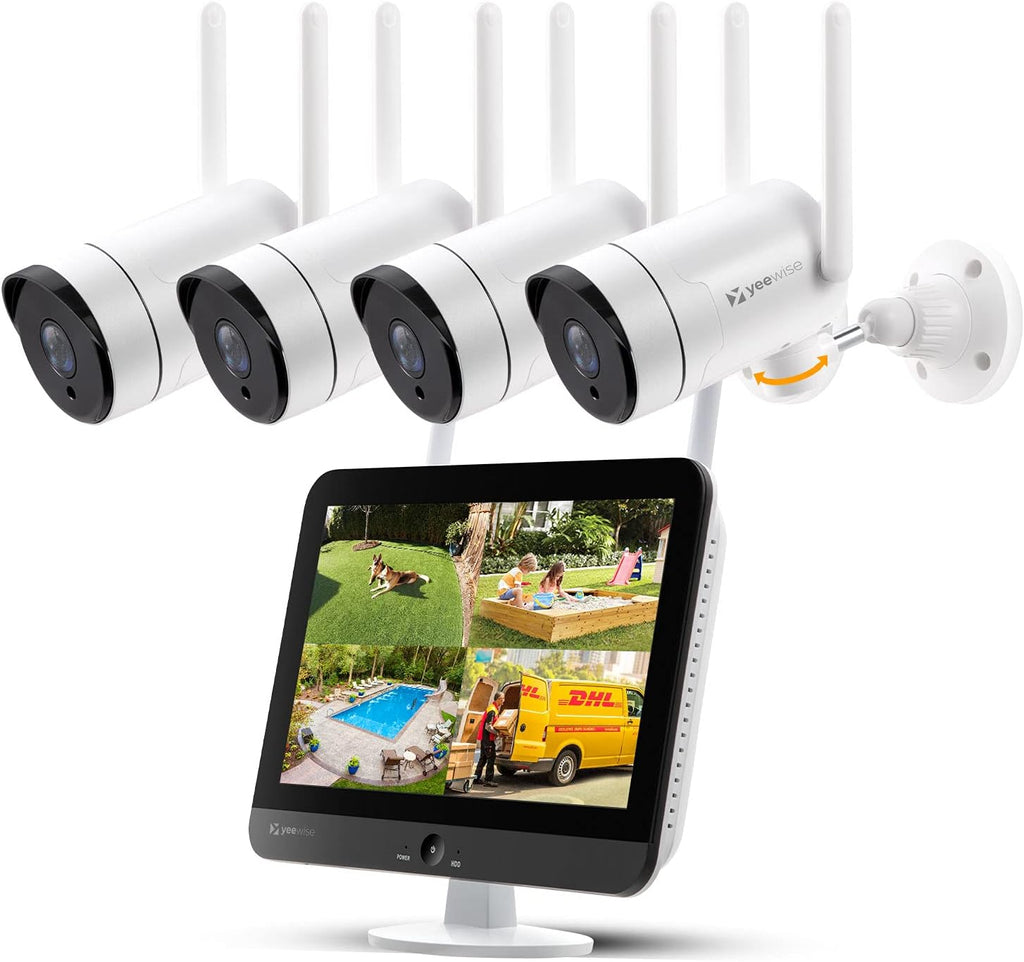 2K Wireless Security Camera System with 12 HD Monitor and 4pcs Cameras B556366