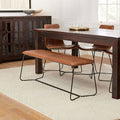 Sierra Leather Gray Dining Bench K8311