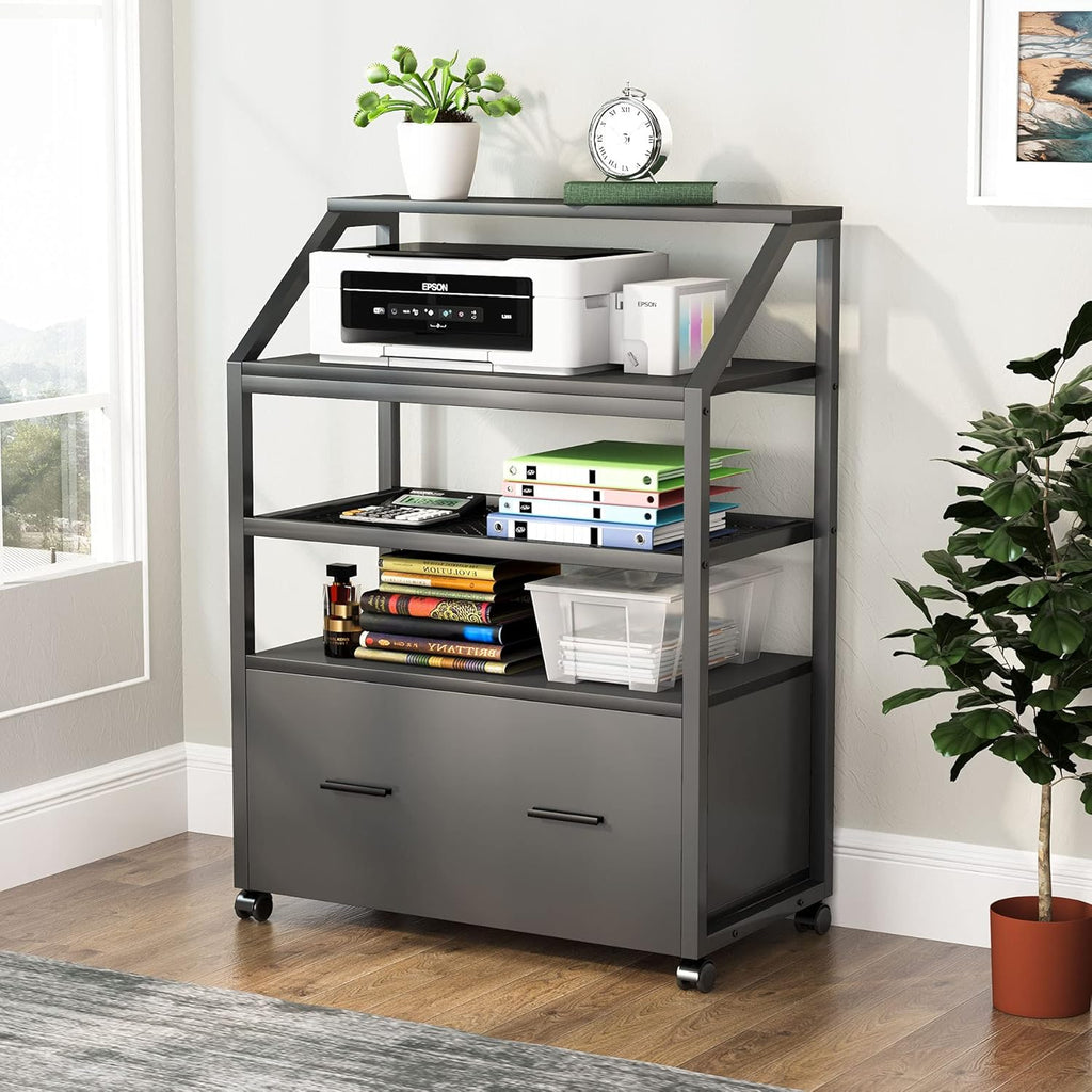 Lateral File Cabinet with Storage Shelves S711