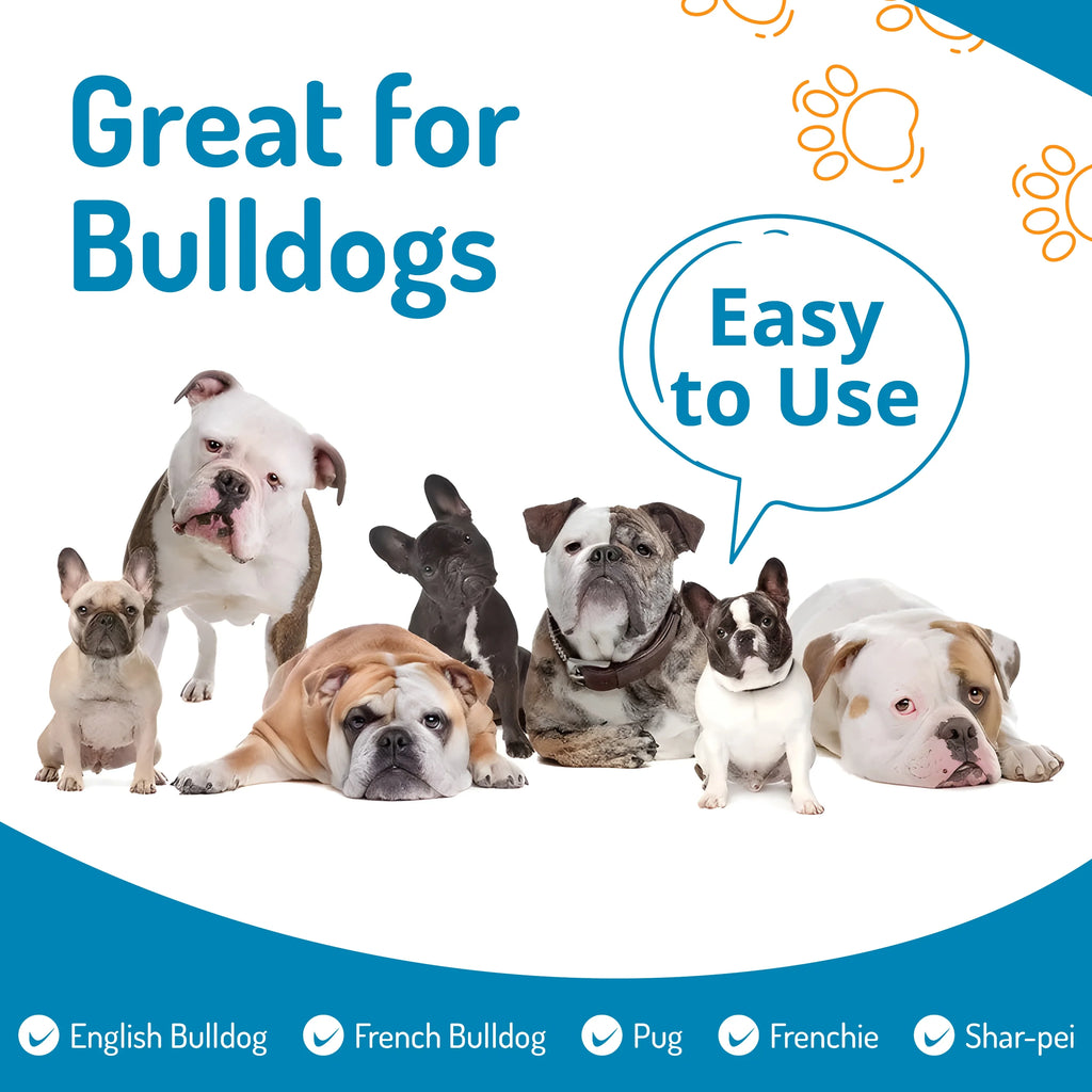 100 Count Dog Wrinkle Wipes for French Bulldog, English Bulldog, Pugs P166531