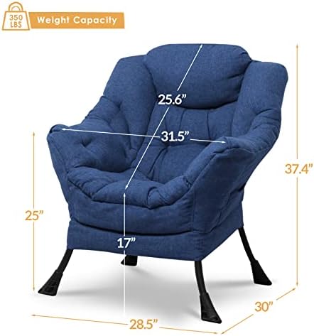 Upholstered Velvet Single Sofa Chair with Side Pocket Y857120