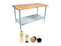 Maple Wood Top Work Table with Lower Shelf P289