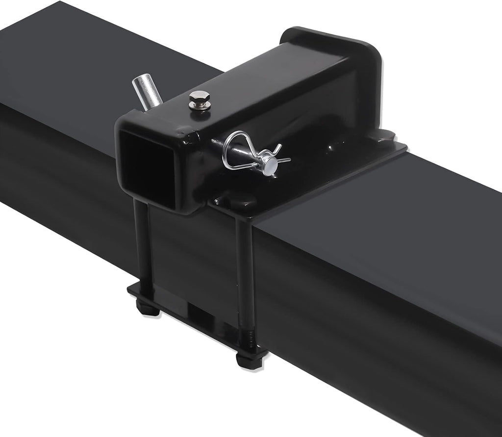 Bolt-on Bike Rack Carrier Hitch Receiver Adapter with Hitch Pin & Hitch Cover for 4-4.5 Beam, 2 Receiver Opening D4989