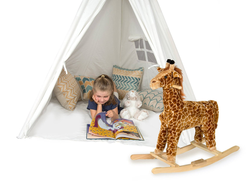White Pine Wood Teepee Play House with Carry Case K70111
