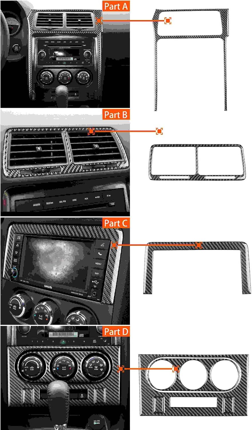 Carbon Fiber AC Control Panel Trim for Dodge Challenger M92145