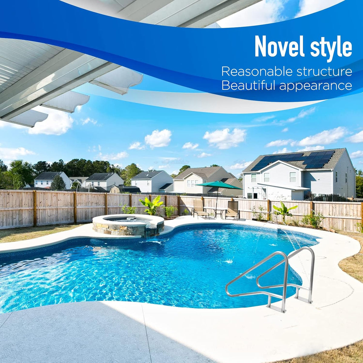 Pool Handrail 54x36 304 Stainless Steel W60563