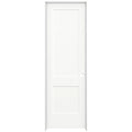 White Painted Left-Hand Solid Core Molded Composite MDF Single Prehung Interior Door H191665
