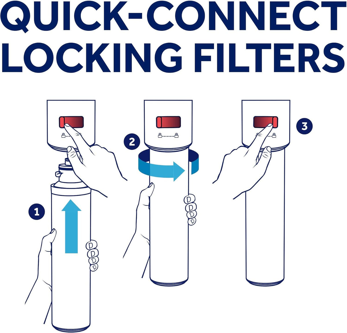 White Pack of 2 Water Filtration System V12556