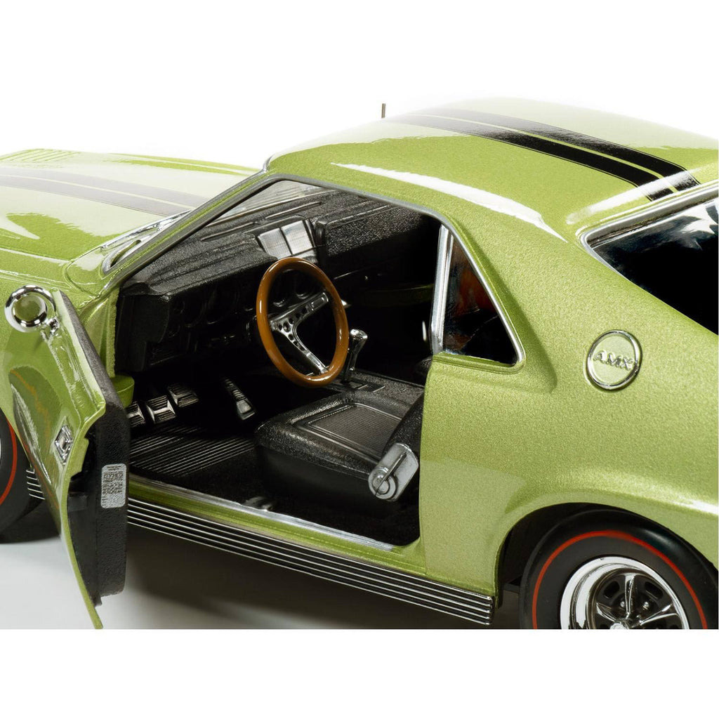 1968 AMC AMX Hardtop Light Green Metallic with Black Stripes Muscle Car I74946