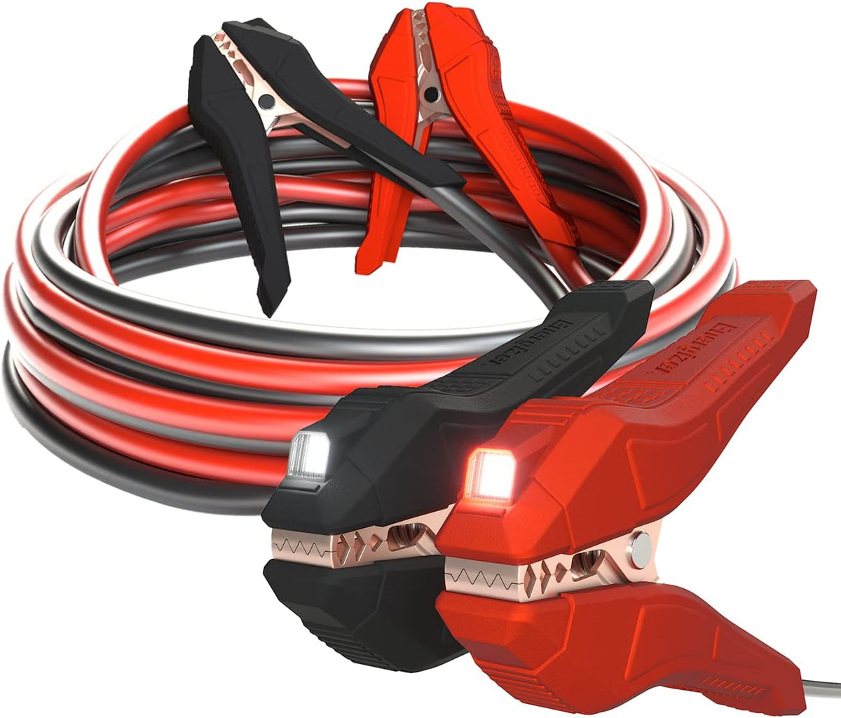 25-Feet 2-Gauge Heavy Duty Jumper Cables with LED Lights, Pack of 2 N8529