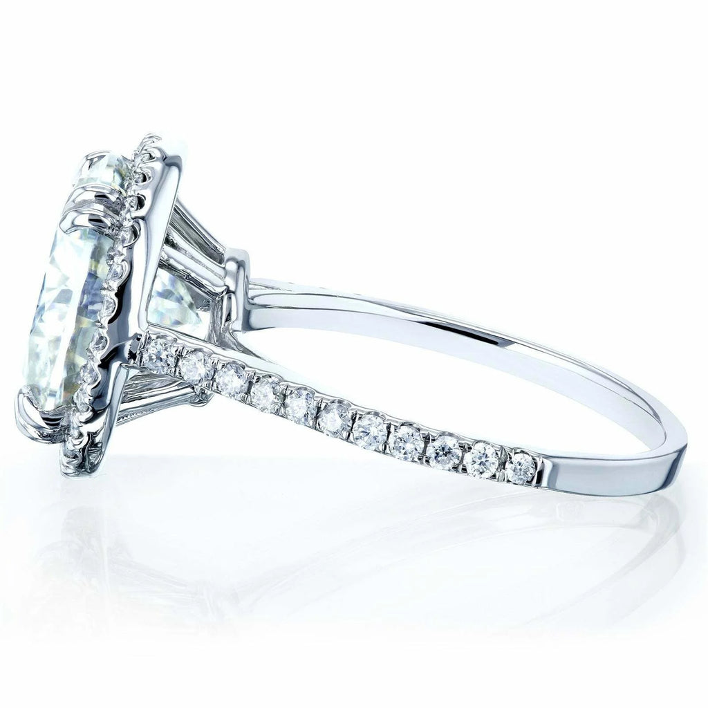 14k White Gold Diamond Halo Engagement Ring G446308