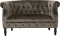 Gray Velvet Loveseat G607