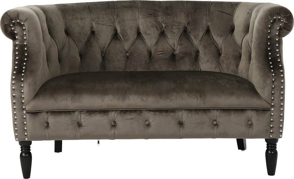 Gray Velvet Loveseat G607
