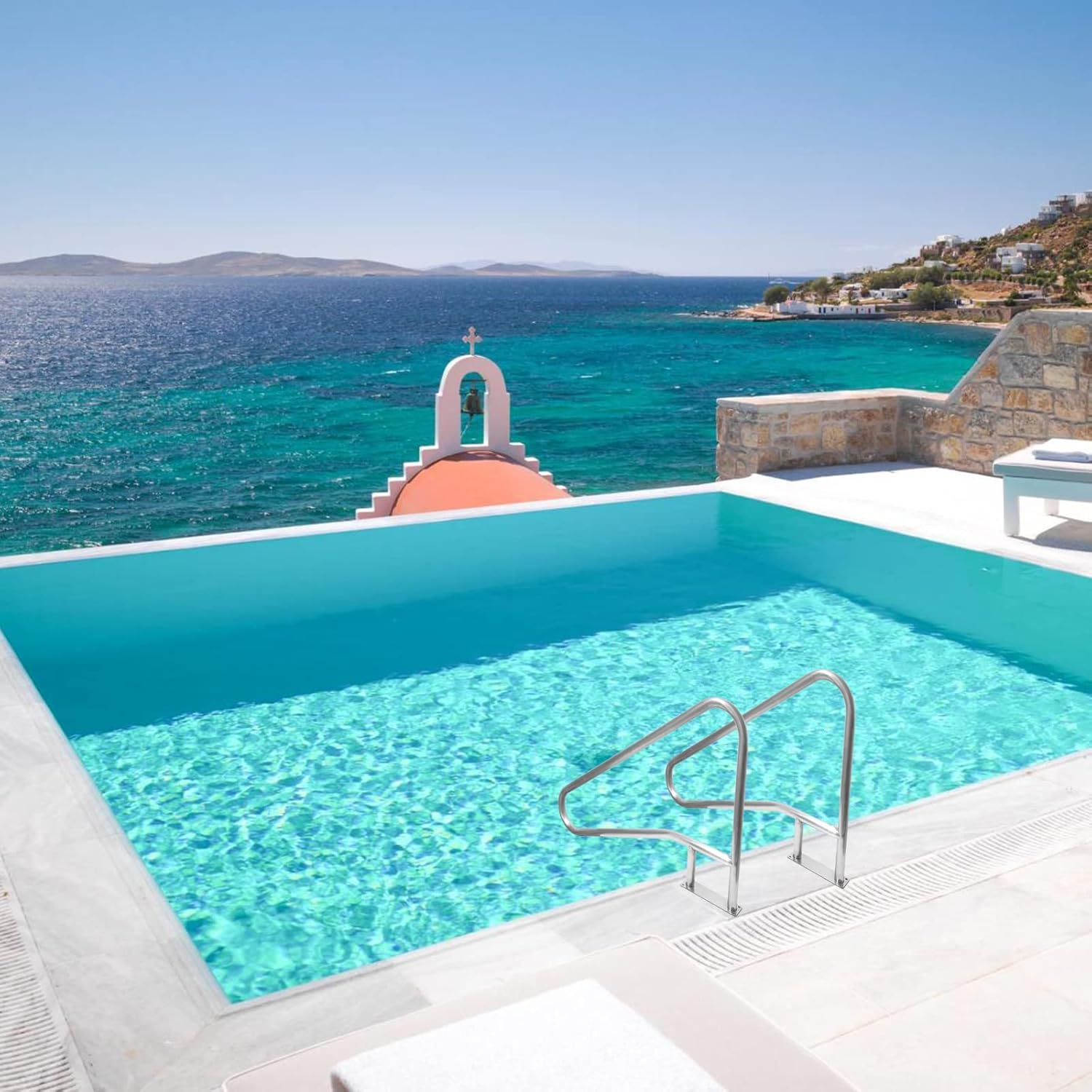 Pool Handrail 54x36 304 Stainless Steel W60563