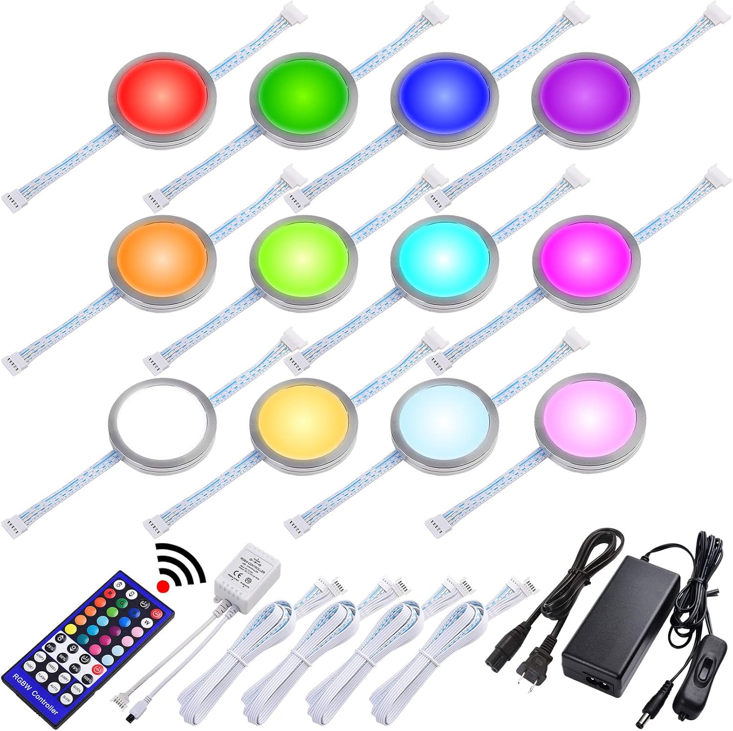 RGBW Under Cabinet LED Lighting Kit, 8 Lights Pack of 2 K235046