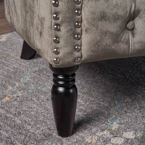 Gray Velvet Loveseat G607